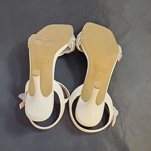 BRAND NEW TOP MODA  HEEL RHINESTONES EMBELLISHMENTS ANKLE STRAP SQUARE T… - Picture 12 of 16